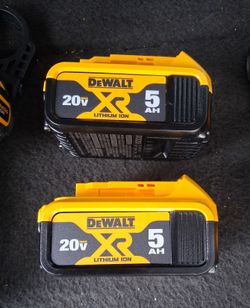 2 DeWalt Batteries W/ Charger & Med. Tool Bag