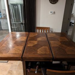 Bar Height Dining Table With Extendable Leaf