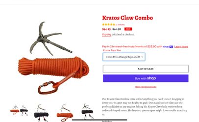 Kratos Collapsible Claw w/ Rope