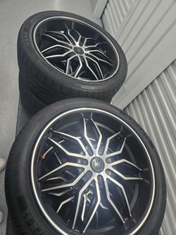 22” Rims and brand new tires 5 lugs