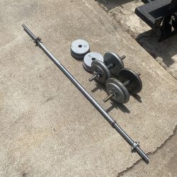 Standard Barbell, Weights And Dumbbells 