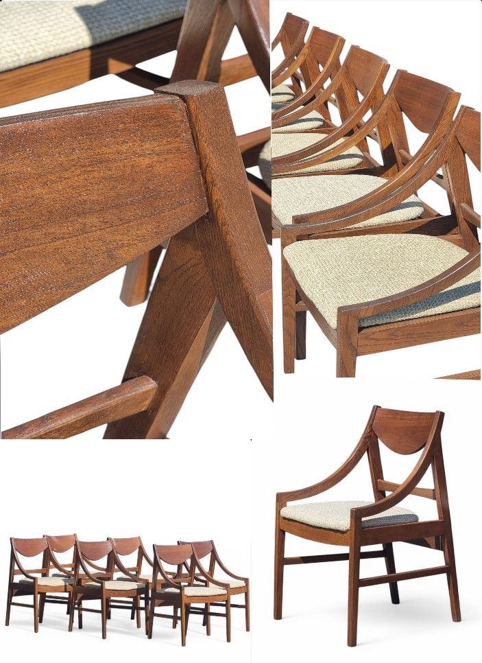 Six Mid Century Dining Chairs