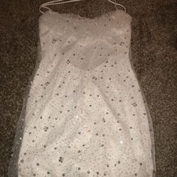 White Sequence Dress