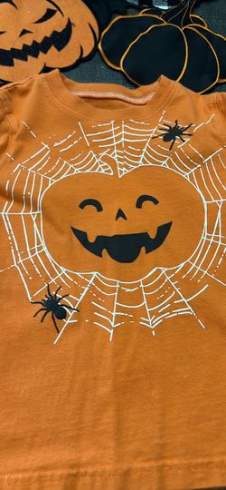Kids Halloween Pumpkin Graphic T-Shirt 4t