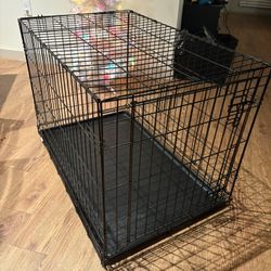 *READ DESCRIPTION PLZ* Small/Medium Dog Cage, Collar, Leash, and Flea/Tick Treatment