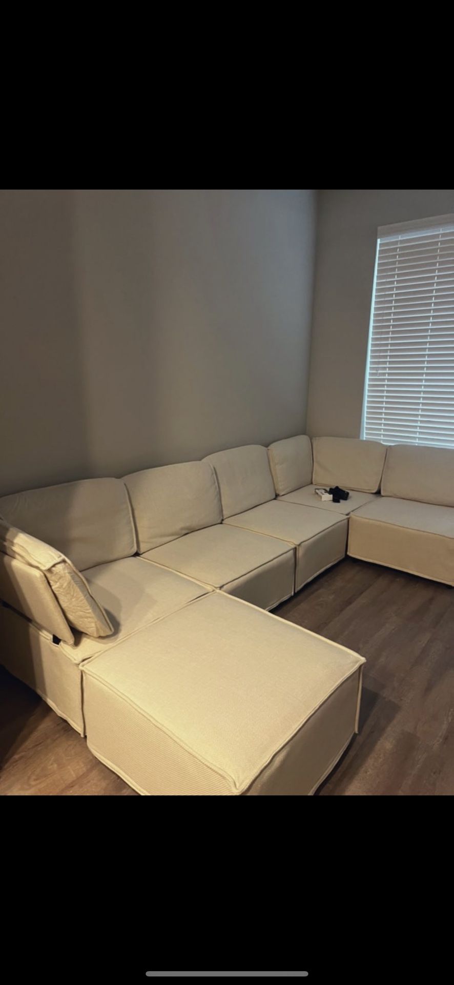 Sectional, 70” LG TV, QUEEN BED, COFFEE TABLE