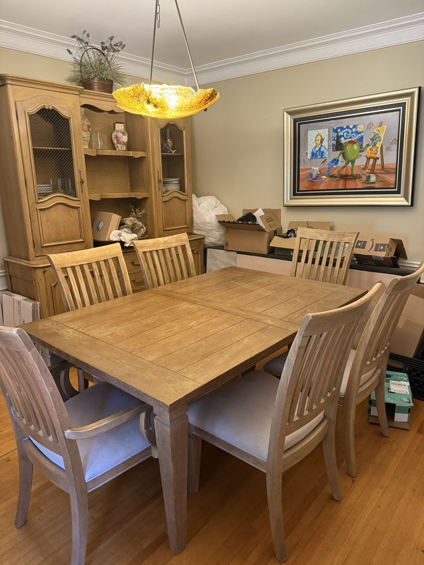 Extendable Rustic Dining Table Set