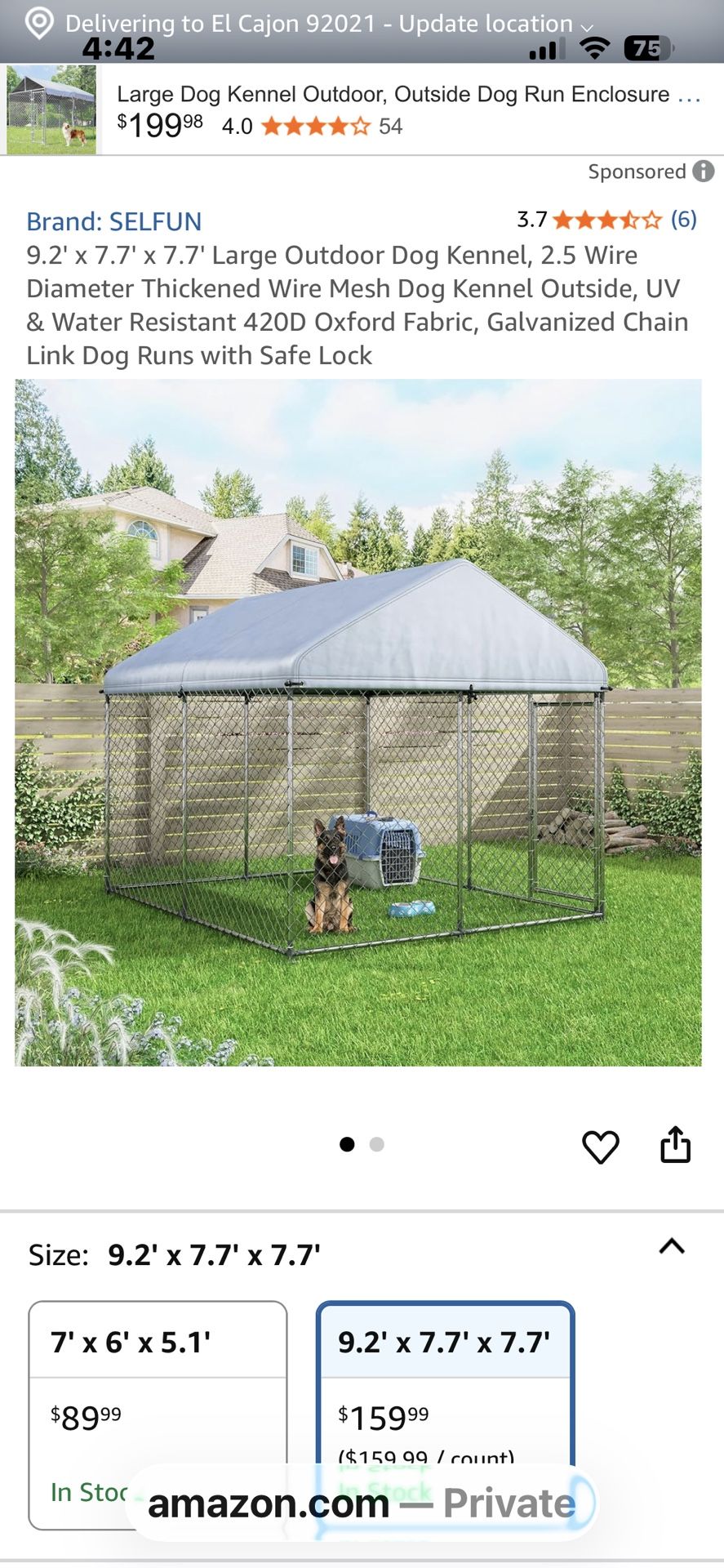 New Selfun Large Dog Kennel  Amazon
