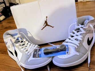 Mens gray white Jordans 9 Men’s /. 10 1/2 women