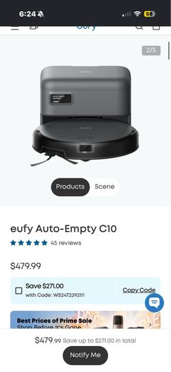 Eufy C10 robot vacuum auto empty