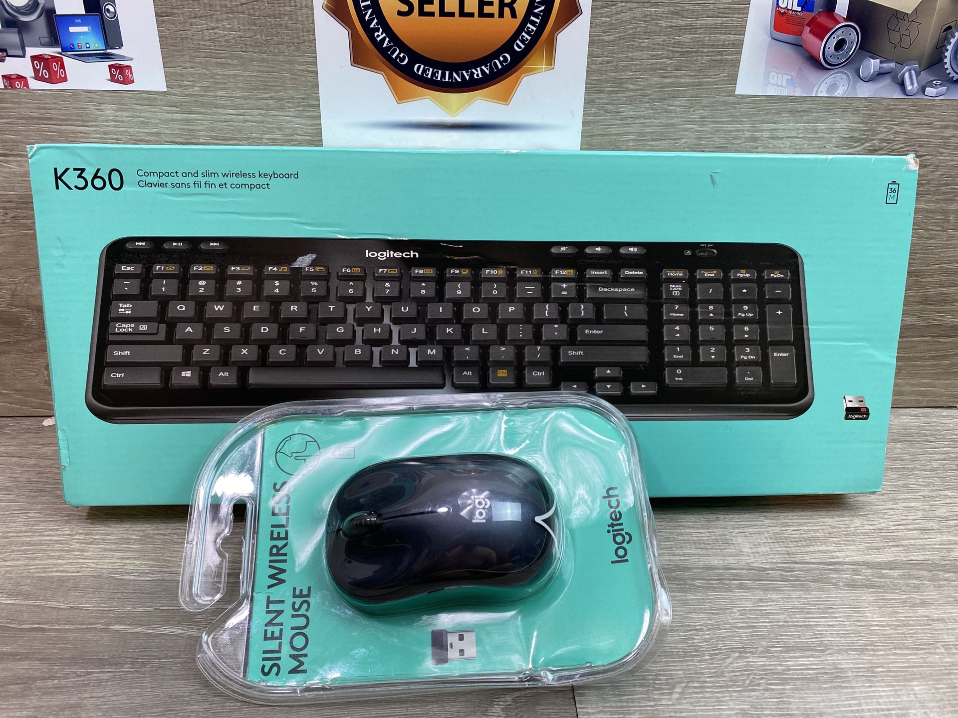 NEW Logitech Wireless Combo Keyboard & PC Mouse Model: 920-008971