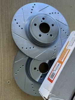 Subaru BRZ 17-20, STI 2004, Toyota 86 19-20 Front Drill Slot Rotors Ceramic Pads