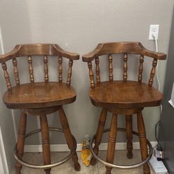 Two Bar Chairs Wood