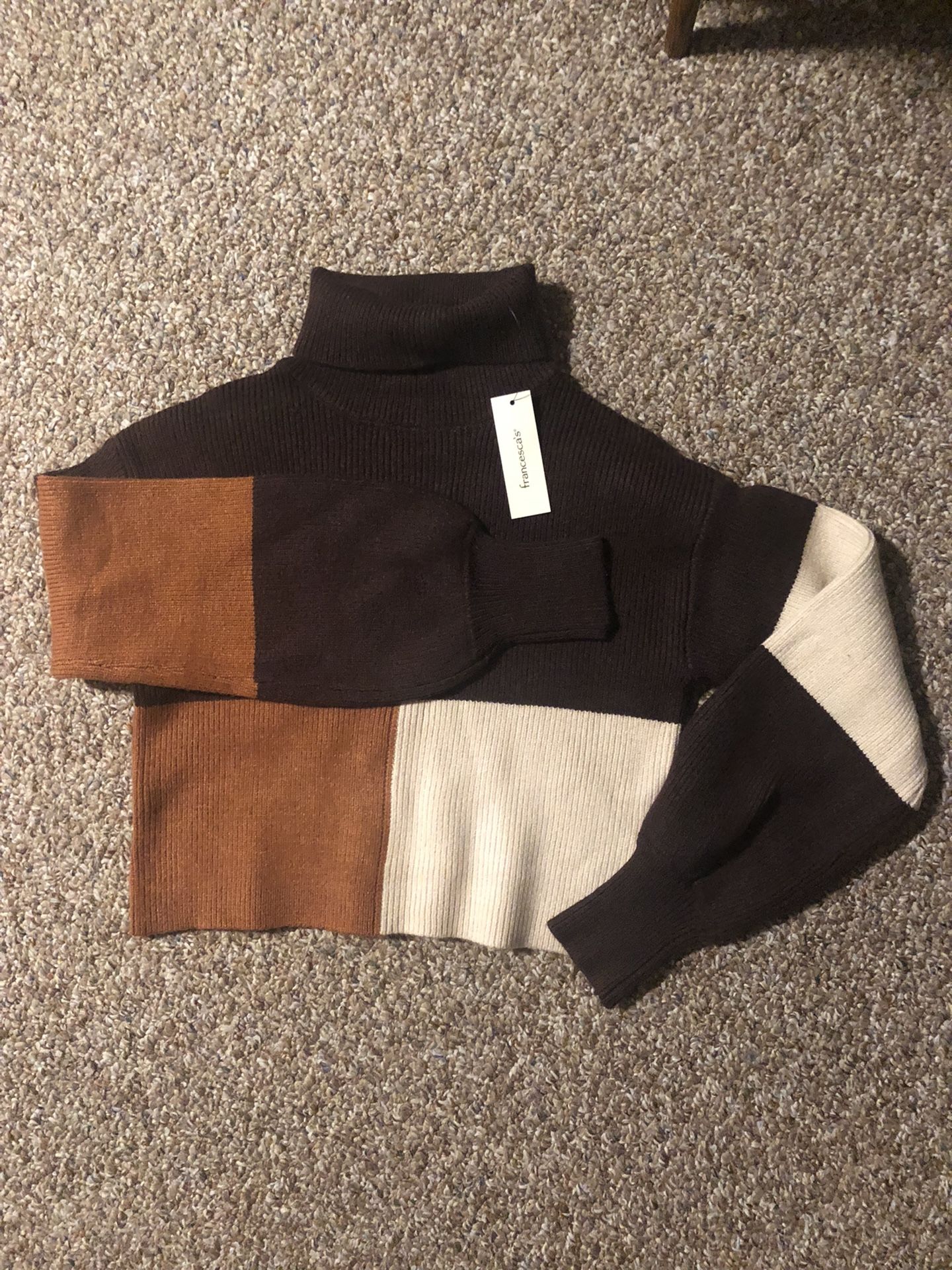 Francesca’s Turtleneck Sweater Cropped 
