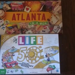 Lot Of 2 Boardgames Life,Atlanta Monopoly