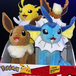 Pokémon Eeveelutions 4 Pack Plushies