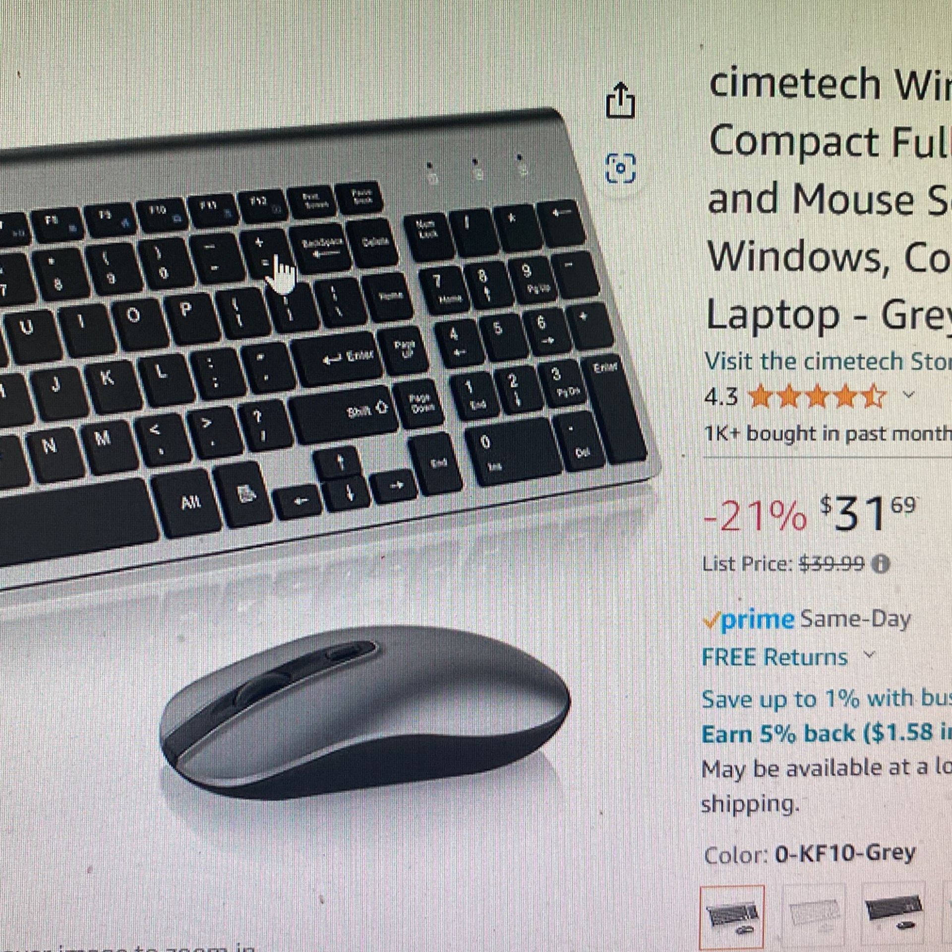Cimetech Wireless Keyboard And Mouse