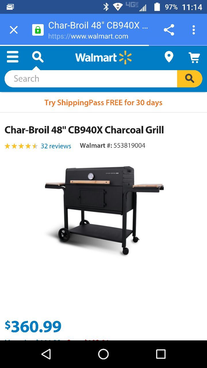 Char-Broil cb940x charcoal grill brand new in the box