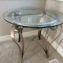 Glass Side Table 