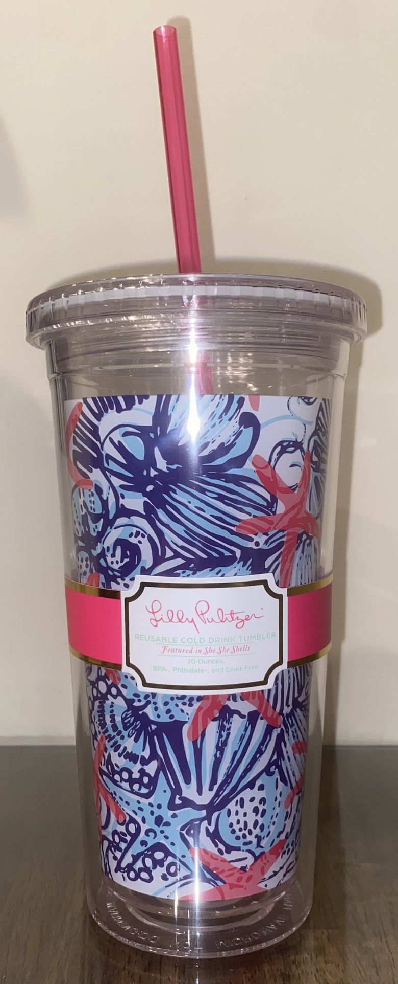 Lilly Pulitzer Reusable Cold Drink Tumbler