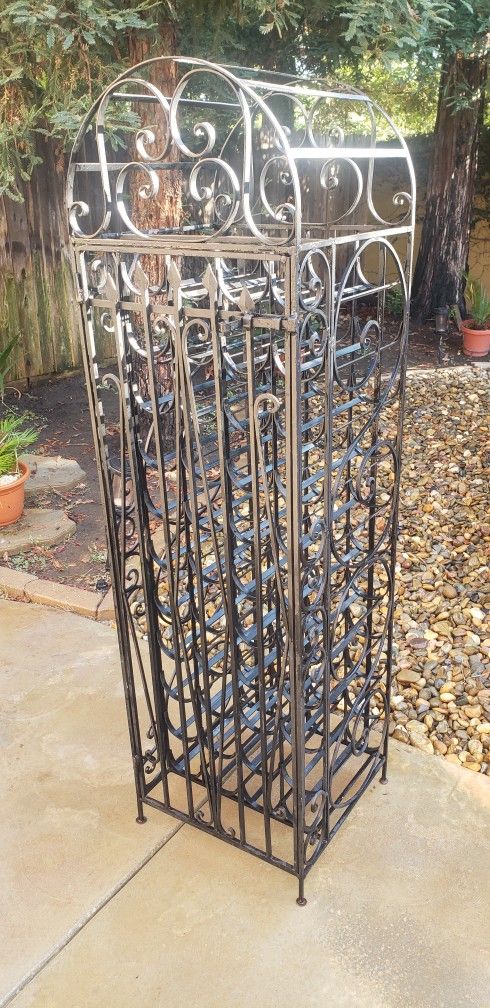 Amazing custom hand built rod iron 44 bottle wine rack $400