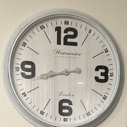 Large White Clock 
