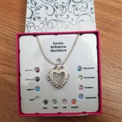 Family Birthstone necklace 