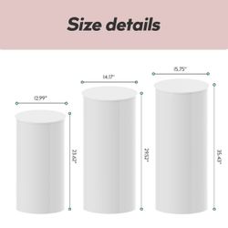 Large Cylinder Tables, Pedestal Display Plinth Pillars For Wedding Ceremony Birthday Party Art Decor 
