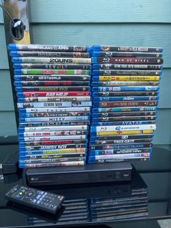 48 Blu-Ray Movies & Blu-Ray Player