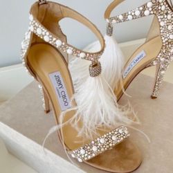 Jimmy Choo Suede Embellished Heels