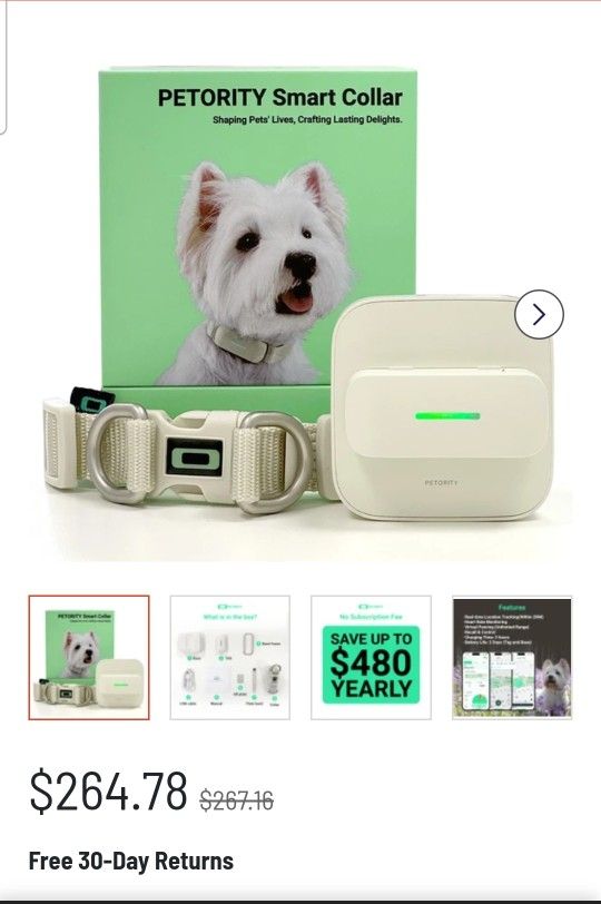Wireless Pet Smart Collar with Health Monitor, Waterproof, Escape Alert with Dog Fence