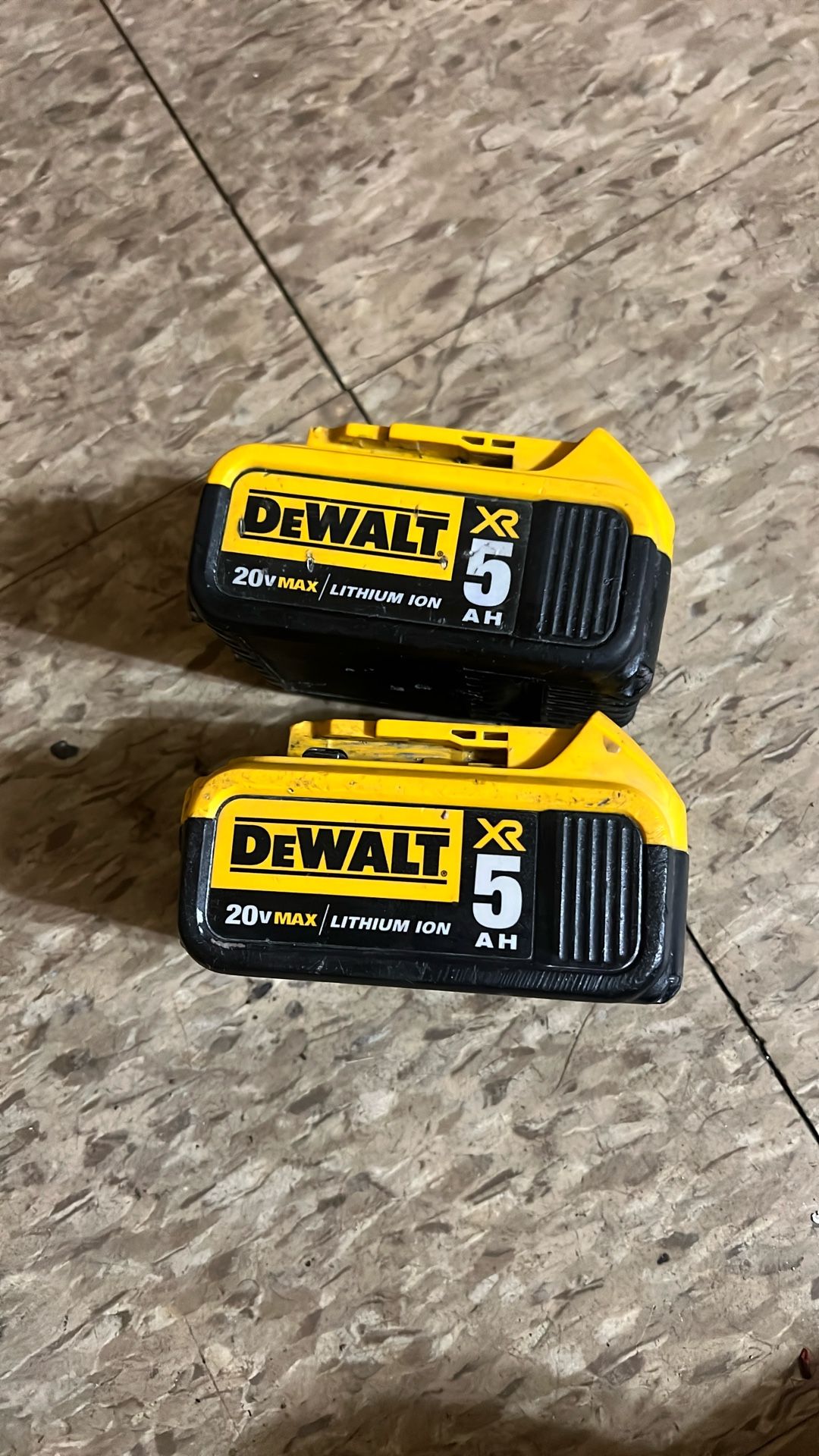 Dewalt Battery 5.0 Ah 2 For $80