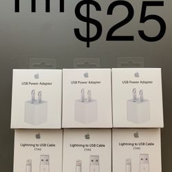 3 Apple iPhone Lightning Cables And Chargers