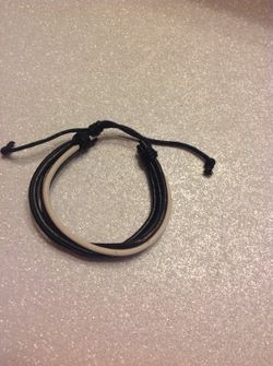 Hemp leather multi strand bracelet