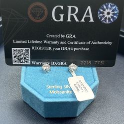 Diamond Earrings MOISSANITE PASS DIAMOND TESTER
