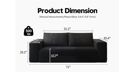 Cloud 71” boneless sofa