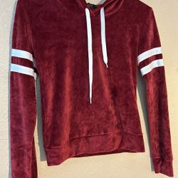 Velvet Burgundy Sweatshirt Size Small 