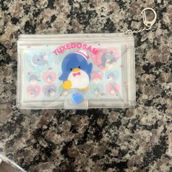 Tuxedo Sam Sanrio Clear Wallet Pouch With Key Chain