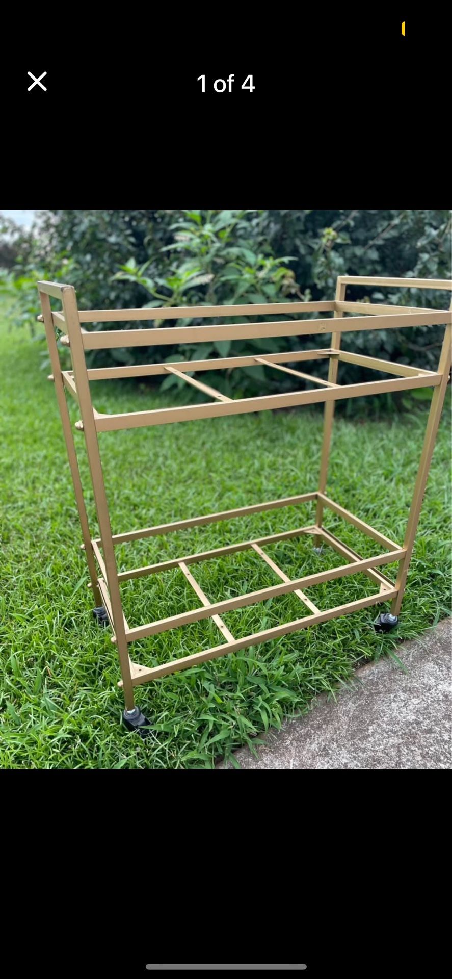 Refined Gold Bar Cart Frame - Brass / Gold Finish