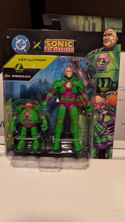 DC x Sonic The Hedgehog Lex Luthor Dr. Eggman Action Figures