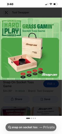 Snap-on socket toss game