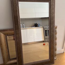 Wall Mirror – Bronze Beaded Frame (Downtown LA / Pickup by Fri 3/6)