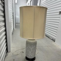 Vintage Japanese Cutout Table Lamp 