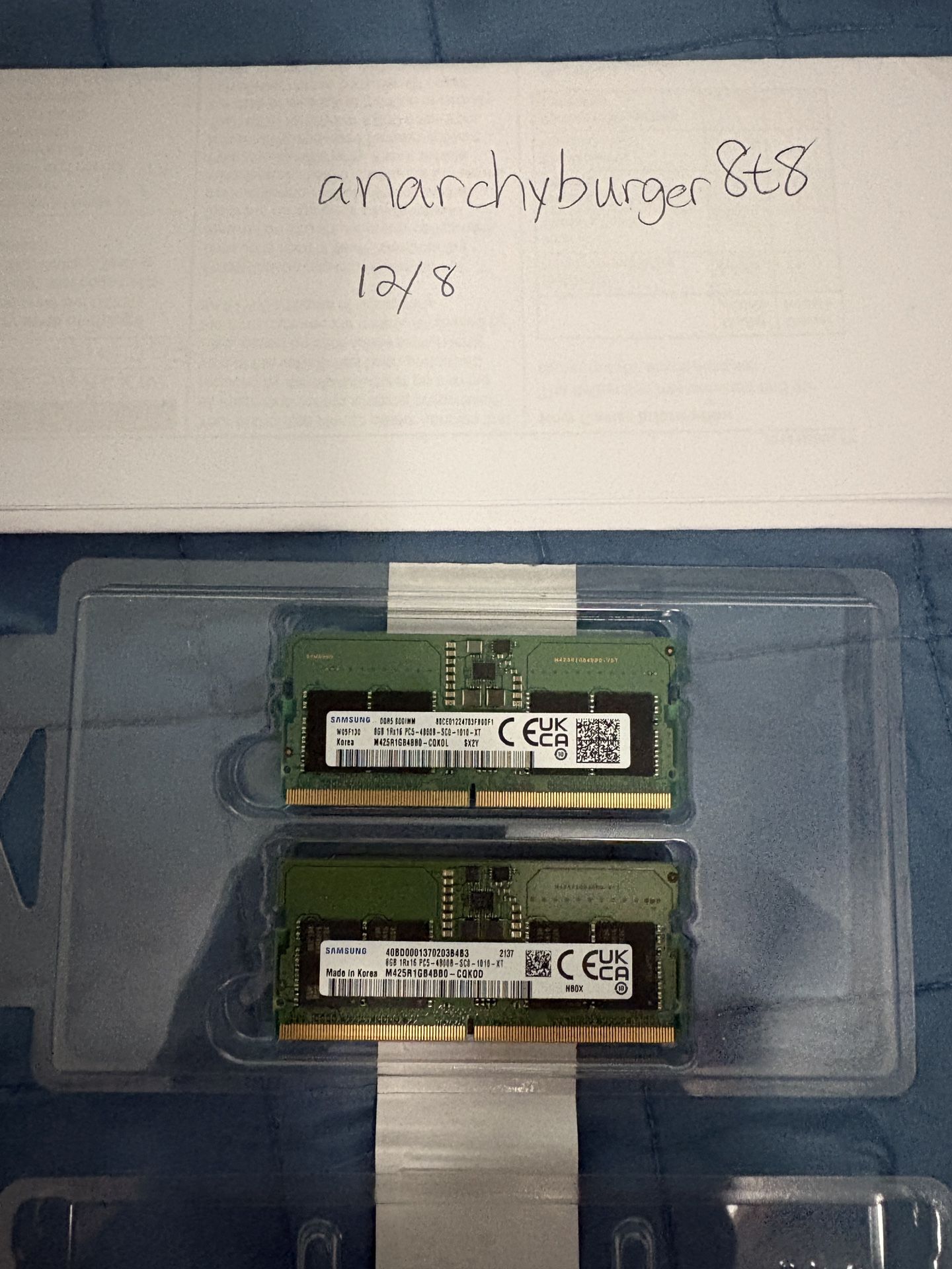 Samsung DDR5 Laptop Ram 16gb