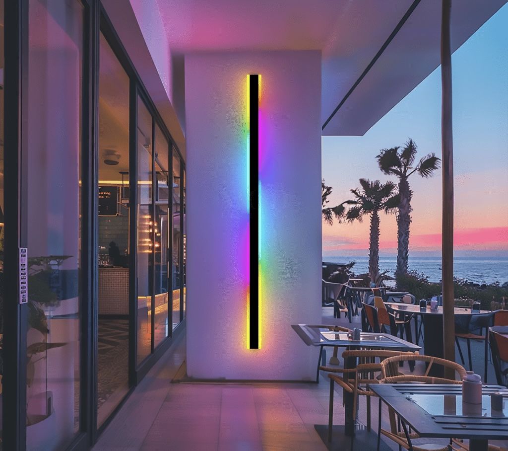 Rainbow Sconce Light LED Modern Outdoor Decor