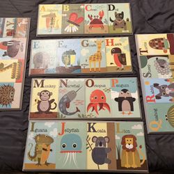 Wooden Alphabet Kids Decor