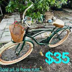 $35 Vintage 26”Huffy Fairview Bike,tires have air, have rust sold as is