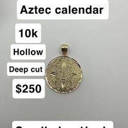 Small Aztec Calendar Pendant 