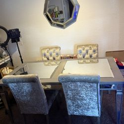 Dinning Table With Chairs,Tv Stand, Mirror 