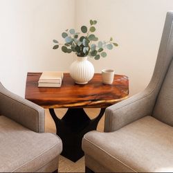 Live Edge End Table- Modern Luxury